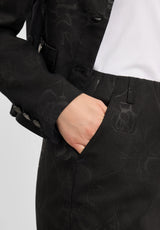 Simone Skirt - 62 cm. - Black Bloom Print