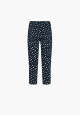 Taylor Regular - Cropped - Navy white dot