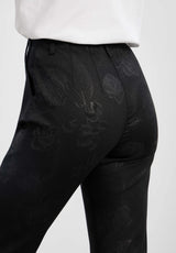Taylor Regular - Medium Length - Black Bloom Print