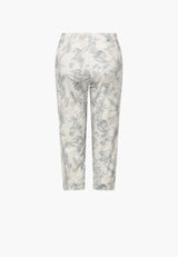 Taylor Regular Capri ML - Blue flower print