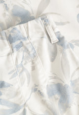 Taylor Regular Capri ML - Blue flower print