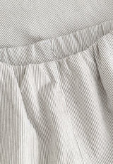 Taylor Regular - Capri Medium Length - White pinstripe