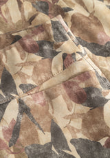 Thea Straight - Medium Length - Plum Botany Print