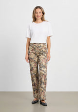 Thea Straight - Medium Length - Plum Botany Print