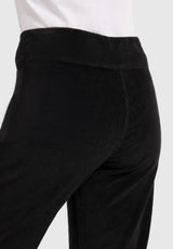 Thea Straight Sametti - Medium Length - Black