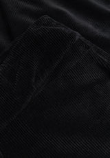 Thea Straight Sametti - Medium Length - Black