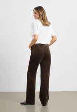 Thea Straight Sametti - Medium Length - Brown