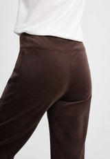 Thea Straight Sametti - Medium Length - Brown