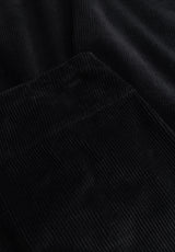 Thea Straight Sametti - Medium Length - Black