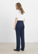 Violet Relaxed - Medium Length - Dark Blue Denim
