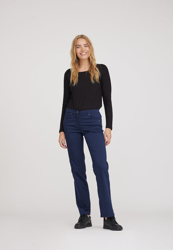 Amelia Straight - Medium Length - Navy