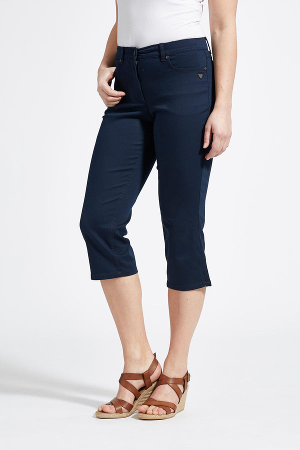 Charlotte Regular Capri Housut - Navy