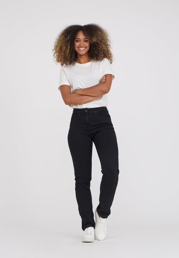 Charlotte Regular - Medium Length - Ecolabel - Washed Black Denim