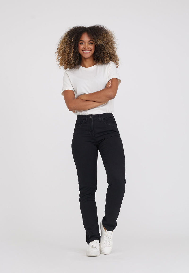 Charlotte Regular - Medium Length - Ecolabel - Washed Black Denim