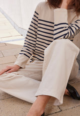 Gabrielle Breton Shirt LS - Birch Stripe