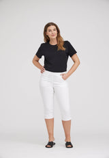 Kelly Regular Capri Short Length - White