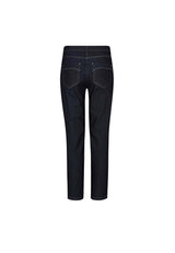 Laura Slim - Medium Length - Washed Dark Blue Denim