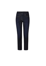 Laura Slim - Medium Length - Washed Dark Blue Denim