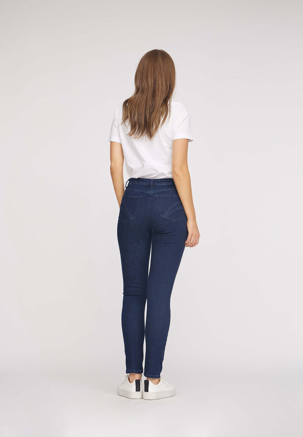 Laura Slim - Medium Length - Ecolabel - Dark Blue Denim