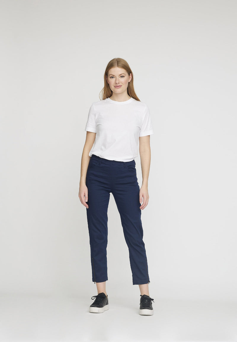 LAURIE Piper Regular Cropped Housut Trousers REGULAR 49200 Navy