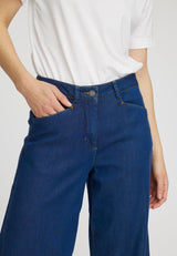 LAURIE Rachel Loose Crop Trousers LOOSE 44506 Medium Blue Denim
