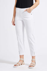 LAURIE Rose Regular Cropped Housut Trousers REGULAR 10970 White