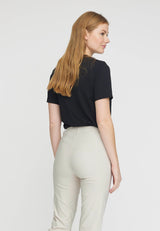 LAURIE Rose Regular Cropped Housut Trousers REGULAR 25137 Grey Sand