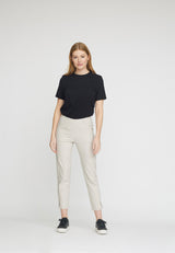 LAURIE Rose Regular Cropped Housut Trousers REGULAR 25137 Grey Sand