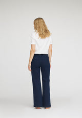 Serene 5-pocket Loose - Medium Length - Dark Blue Denim