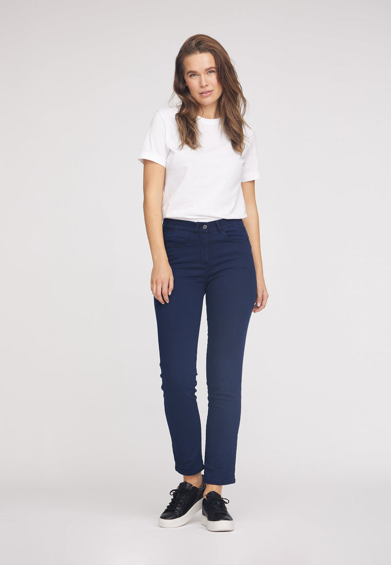 Serene 5-pocket Regular - Medium Length - Dark Blue Denim