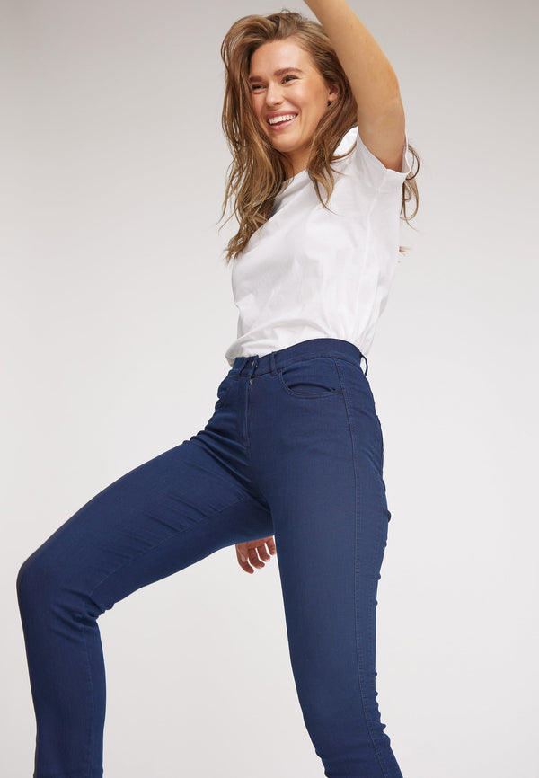 Serene 5-pocket Regular - Medium Length - Dark Blue Denim