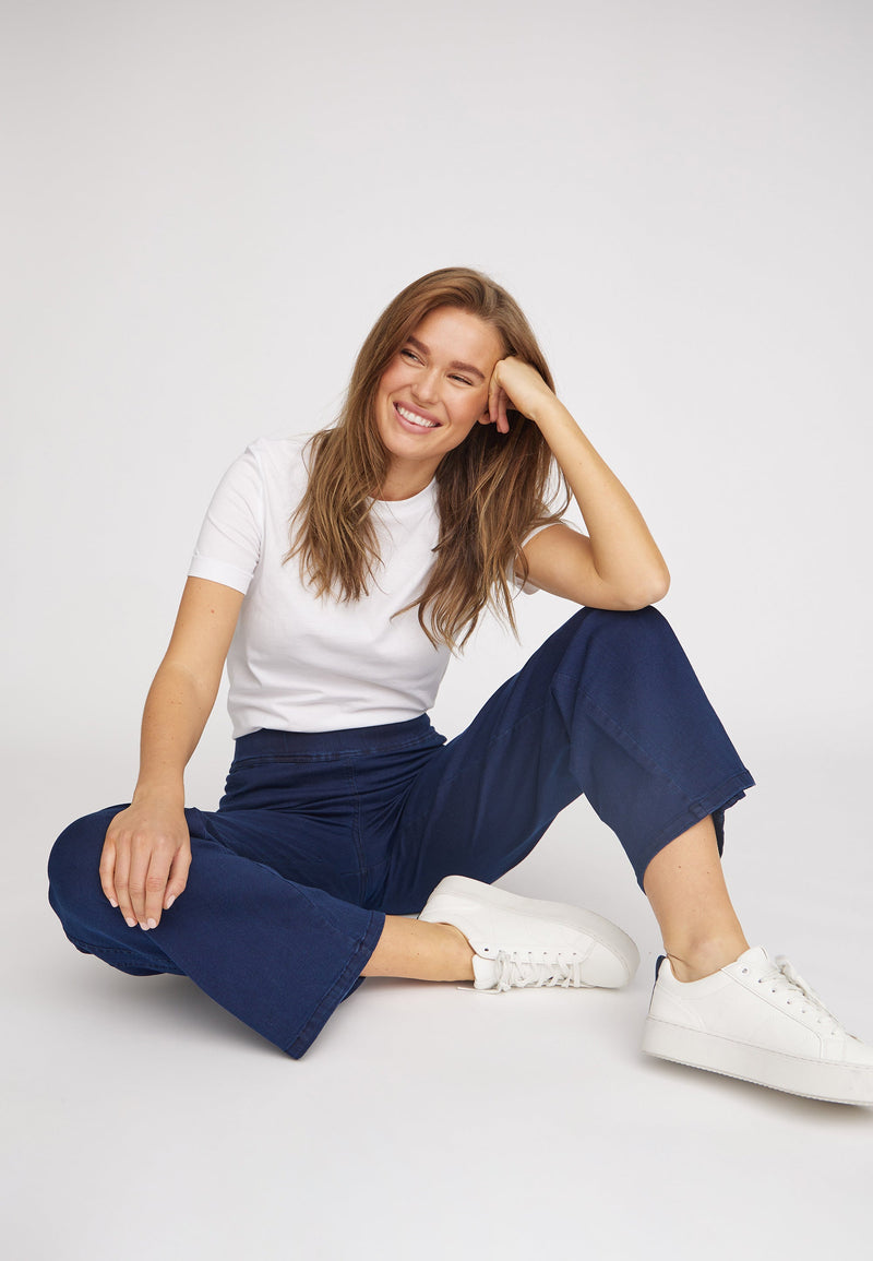 Serene Loose - Medium Length - Dark Blue Denim