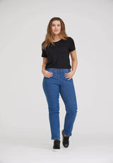 Violet Relaxed - Medium Length - Blue Denim